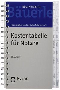 Kostentabelle Fur Notare