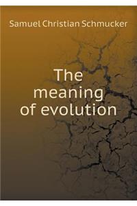 The Meaning of Evolution