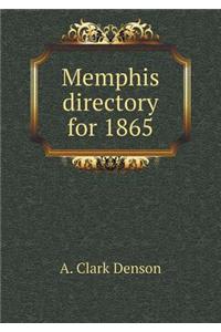 Memphis directory for 1865