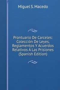 Prontuario De Carceles: Coleccion De Leyes, Reglamentos Y Acuerdos Relativos A Las Prisiones (Spanish Edition)
