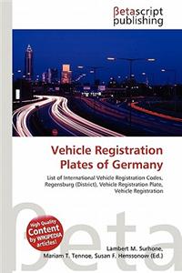 Vehicle Registration Plates of Germany