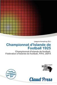 Championnat D'Islande de Football 1925