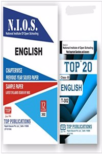 TOP NIOS Class 12 English T - 302 Chapterwise Solved Sample Papers + TOP 20 Most Important Question Answers (Mini Book) - Set of 2 Books