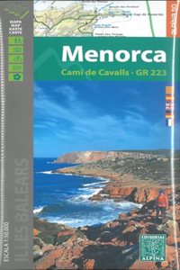 Menorca GR223 - Cami de Cavalls-guide+hiking+MTB map
