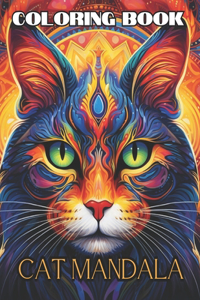 Cat mandala coloring book