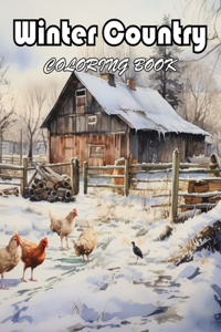 Winter Country Coloring Book
