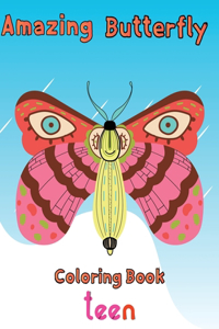 Amazing Butterfly Coloring Book Teen