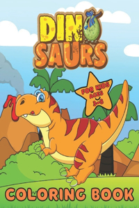 Dinosaur Coloring Book For Kids Ages 3-8