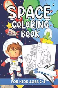 Space Coloring Book for Kids Ages 2-4