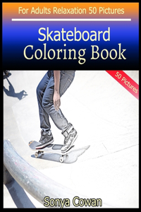 Skateboard Coloring Book For Adults Relaxation 50 pictures