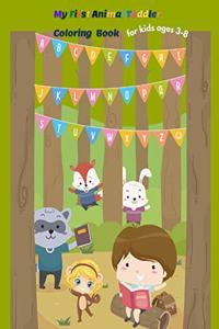 My First Animal Toddler Coloring Book for kids ages 3-8
