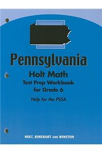 Holt Mathematics: Test Prep Workbook Grade 6