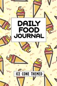 Daily Food Journal Ice Cone Themed