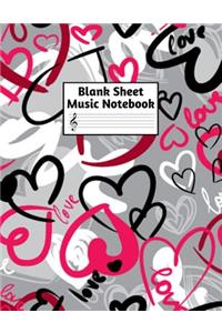 Blank Sheet Music Notebook