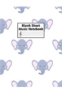 Blank Sheet Music Notebook