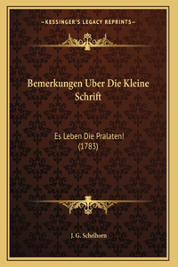 Bemerkungen Uber Die Kleine Schrift