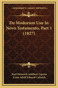 De Modorum Usu In Novo Testamento, Part 1 (1827)