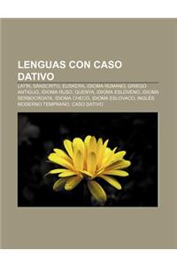 Lenguas Con Caso Dativo