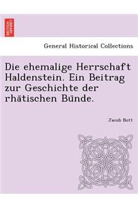 Ehemalige Herrschaft Haldenstein. Ein Beitrag Zur Geschichte Der Rha Tischen Bu Nde.