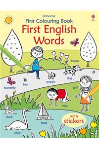 First Colouring Book First English Words