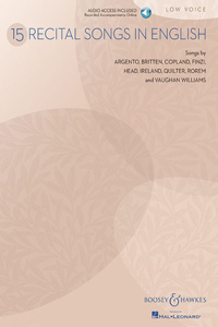 15 Recital Songs in English - Low Voice Book/Online Audio