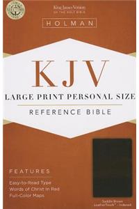 KJV Large Print Personal Size Reference Bible, Saddle Brown LeatherTouch Indexed