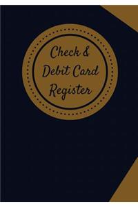 Check & Debit Card Register (BONUS Notes area/7 X 10 inches)