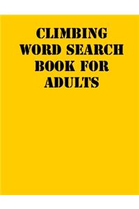 Climbing Word Search Book For Adults