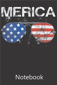 Merica Glasses America Flag