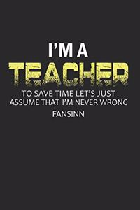 Funny School Teacher Notebook