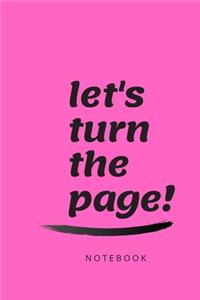 Let's turn the page