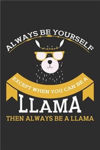 Always be yourself expect when you can be a llama then always be a llama