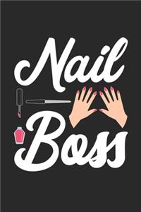 Nail Boss Notebook - Nail Boss Gift - Vintage Nail Tech Journal - Nail Artist Diary for Nail Artists Nail Polish Lovers And Nail Techs