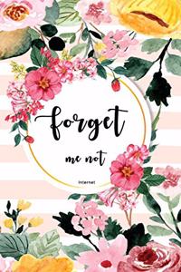 Forget Me Not Password book with alphabet tabs