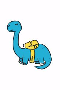 Funny School Brachiosaurus Dinosaur Notebook