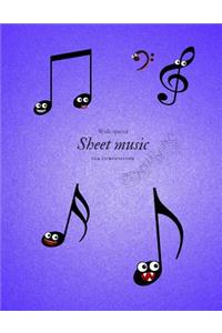 Wide Spaced Sheet Music for Composition