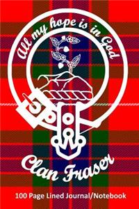 Clan Fraser 100 Page Lined Journal/Notebook
