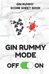 Gin Rummy Score Sheet Book