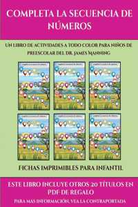 Fichas imprimibles para infantil (Completa la secuencia de números)