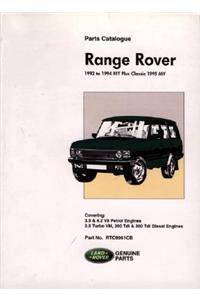 Range Rover Parts Catalog 1992-1994