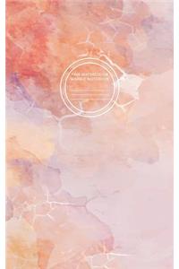 Pink Watercolor Marble Notebook