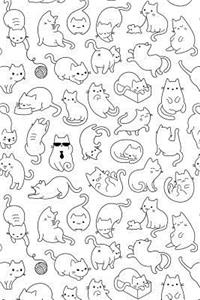 Journal Notebook For Cat Lovers Fun Cat Pattern 12