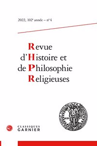 Revue d'Histoire Et de Philosophie Religieuses