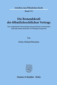 Die Bestandskraft Des Offentlichrechtlichen Vertrags