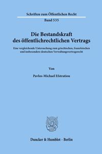 Die Bestandskraft Des Offentlichrechtlichen Vertrags