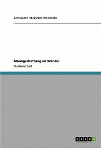 Managerhaftung Im Wandel