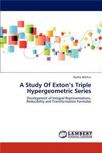 Study Of Exton's Triple Hypergeometric Series