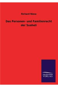 Personen- Und Familienrecht Der Suaheli