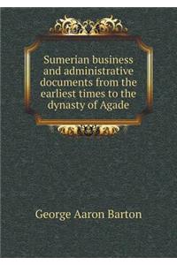 Sumerian business and administrative documents from the earliest times to the dynasty of Agade