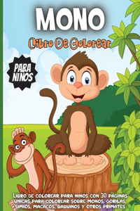 Mono Libro de colorear para niños